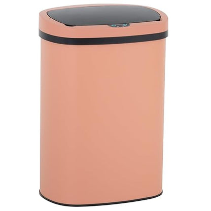 FDW Garbage Can 13 Gallon 50 Liter Kitchen Trash Can for Bathroom Bedroom Home Office Automatic Touch Free High-Capacity with Lid Brushed Stainless Steel Waste Bin