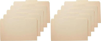 Amazon Basics Sturdy Manila File Folders, 1/3 Tabs in Assorted Positions for Filing and Easy Labeling, Legal Size, 8.5 x 14 inch, 200-Pack