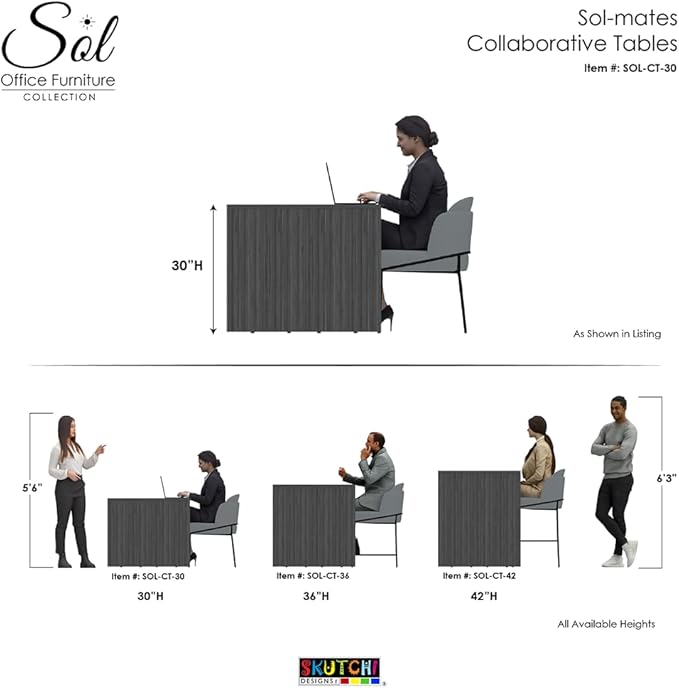 SKUTCHI DESIGNS INC. 4 Person Collaboration Table | Face-to-Face Desk | 36x66 All Laminate Team Desk with Double Power and Data Units | Black Cypress and Silver