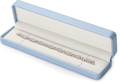 Blue PU Leather Jewelry Gift Box for Necklace Long Chain Jewelry Necklace Long Chain Gift Box
