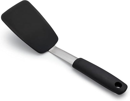 OXO Good Grips Small Silicone Flexible Turner Black & Good Grips Silicone Flexible Omelet Turner