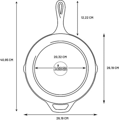 Lodge Cast Iron Skillet with Red Silicone Hot Handle Holder, 10.25-inch