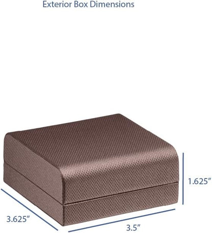 Luxury Reversible Weave Texture Jewelry Display Box for Men & Women - Earring Box & Pendant/Neckless Box Ideal for Earring/Studs, Necklace/Pendant - Jewelry Gift Box with Suede Interior