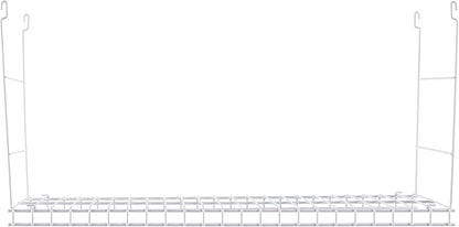 Rubbermaid Universal Closet 24 Inch Long Durable Steel Custom Wire Hanging Added Storage Shelf Accessory, White