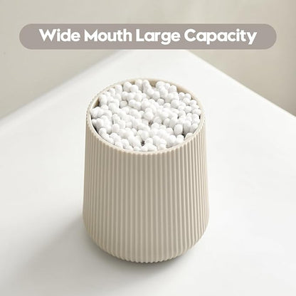 YAUKPH Beige Striped Toothbrush Holder for Electric Toothbrushes Bathroom Organizer Cup for Toothpaste Kids & Adults