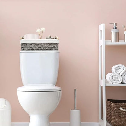 Storage Basket Wicker Baskets for Organizing Storage Bins for Countertop Toilet Paper Storage Basket for Toilet Tank Top (Set of 2,Grey)