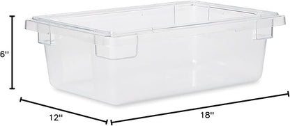 Rubbermaid Commercial Products Polycarbonate Food Storage Box/Tote, 3.5 Gallon, Clear, for Restaurant/Kitchen/Cafeteria