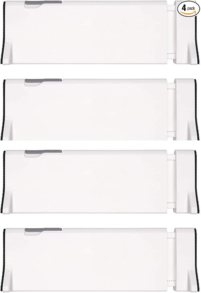 OXO Tot Expandable Drawer Dividers, 4-Pack Drawer Organizers