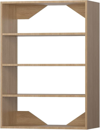 Short Tower Closet Unit, Modular Closet System, Wood Closet System Organizer with Storage for Walk In Closets, Clothing Rack Wardrobe for Hanging Clothes, Bedroom, Wood, 31.5"W