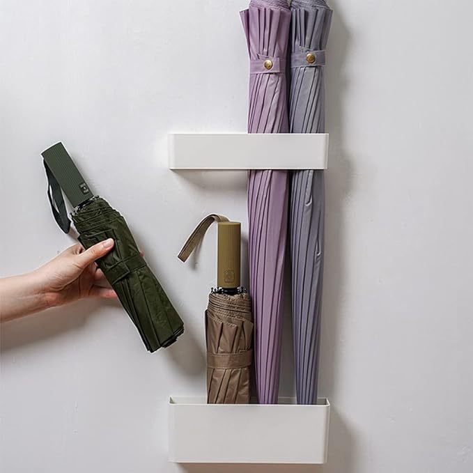 EKDJKK 2pcs Umbrella Stand Holder Umbrella Stand No Punching Required Durable Japanese Style Adjustable Wall Mounted Umbrella Storage Rack for Home Indoor