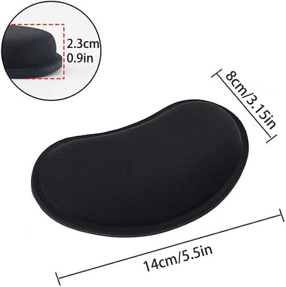 MXCOIRTP Wrist Rest for Mouse, Ergonomic Memory Foam Wrist Cushion Support Pad, Mouse Wrist Pad with Non-Slip Base for Typing Pain Relief, Office, Home, Gaming, Computer, Black
