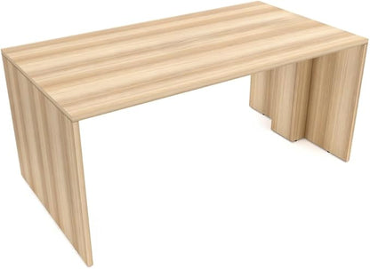 SKUTCHI DESIGNS INC. 4 Person Collaboration Table | Face-to-Face Desk | 36x66 All Laminate Team Desk | Blonde Surfside Ash