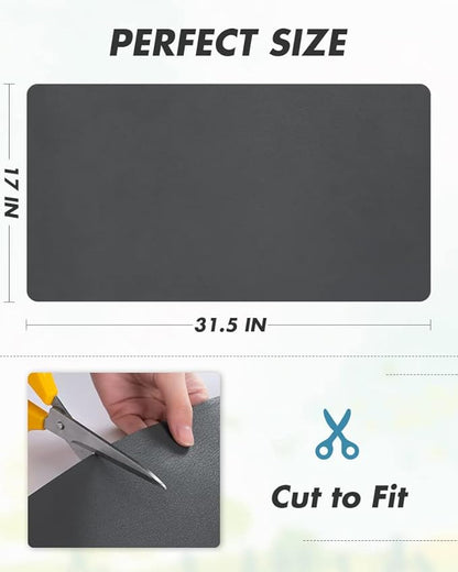 AMOAMI-Coffee Mat Hide Stain Rubber Backed Absorbent Dish Drying Mat for Kitchen Counter-Fit Under Coffee Bar Accessories Maker Machine Pot Espresso Machine Dish Rack