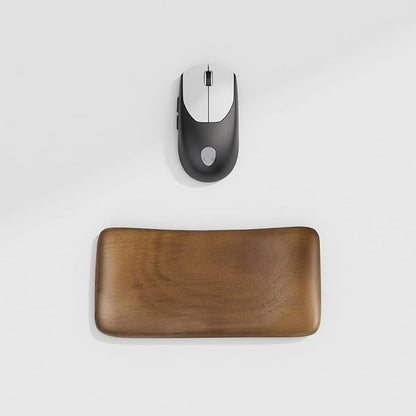 Walnut Wooden Wrist Rest for Mouse or One-Hand Keyboard | Ergonomic Design for Wrist Pain Relief, Smooth No Odor and Easy to Clean, Support Wrist to Coding Typing and Playing