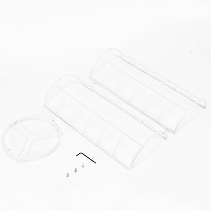 NearMoon Toilet Paper Organizer Stand, Free Standing 3 Rolls Tissue Storage, Metal Bathroom Accessory, Rustproof Toilet Roll Holder for Kitchen Countertop Inside Cabinet Shelf(Metal Base, White)