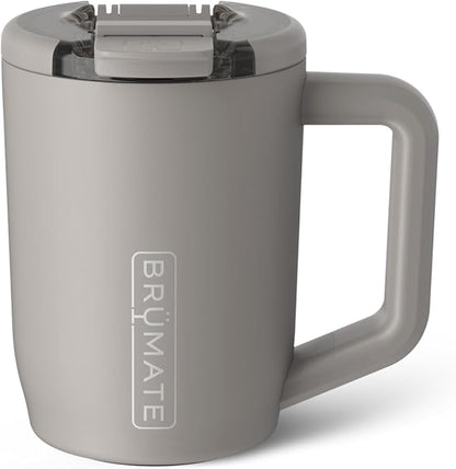 BrüMate Müv - 15oz 100% Leak Proof Insulated Coffee Mug with Handle & Lid - Stainless Steel Coffee Travel Mug - Double Walled Coffee Cup (Mocha)