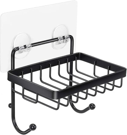 ODesign Soap Dish Sponge Holder with Hook for Bathroom Shower Kitchen Wall Mounted Rustproof Stainless Steel