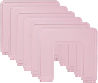6 Pieces Upright Plates, Accessory Parts of Expandable File Folder Holder, Pink