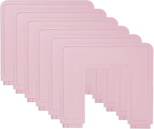 6 Pieces Upright Plates, Accessory Parts of Expandable File Folder Holder, Pink