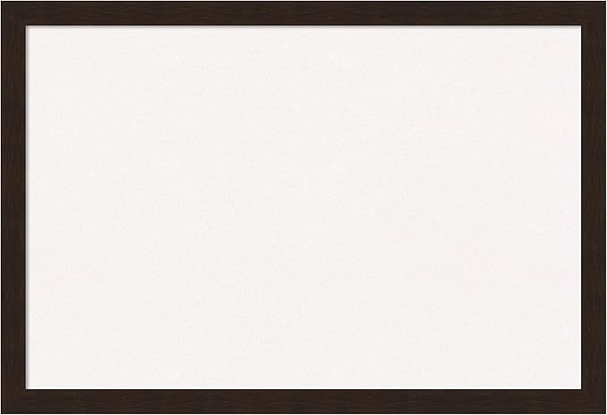 Amanti Art White Cork Board for Wall, 13x19 Vision Board with Brown Wood Frame, Small Corkboard Office Decor for Home Organization, Country Rustic Corkboard Pinboard to Display Items for Home
