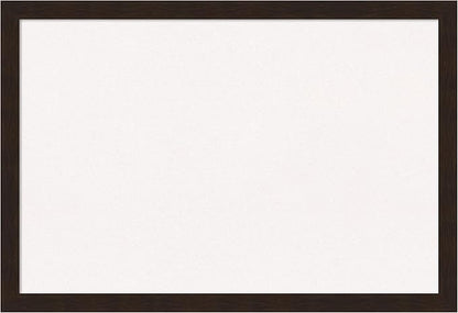 Amanti Art White Cork Board for Wall, 13x19 Vision Board with Brown Wood Frame, Small Corkboard Office Decor for Home Organization, Country Rustic Corkboard Pinboard to Display Items for Home