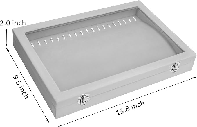 Vicoter Velvet Necklace Display Jewelry Tray 20 Hook Necklace Tray Necklace Pendant Jewelry Tray for Women and Girls