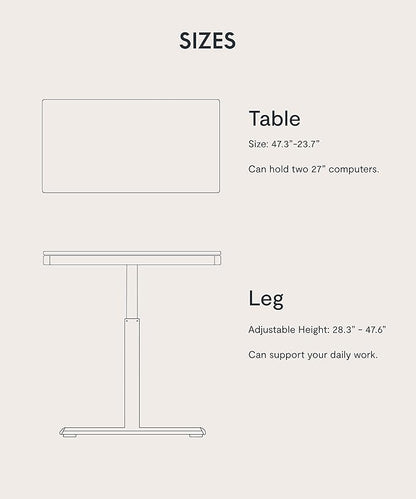 SANODESK Standing Desk with Drawer, Electric Height Adjustable Home Office Desk with Storage & USB Ports, 48 inch Tempered Glass Tabletop/White Frame