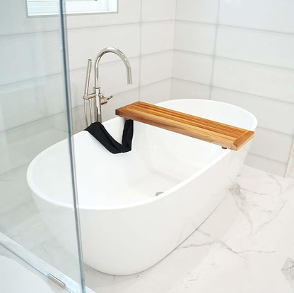 EcoDecors, 34 inch, Bath Tray for Tub, Bath Tub Tray Wood, Bathtub Table, Caddy for Bathtub in Natural Teak