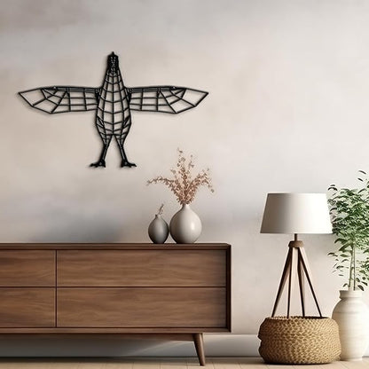 SIGNLEADER Metal Wall Art Decor Flying Bird Minimalist Modern Abstract Wall Sculpture Hangings Home Decoration for Living Room, Bedroom, Bathroom, Kitchen, Outdoor - 36" Black