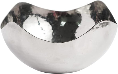 Hosley Set of 4 Silver Finish Metal Bowl 5.75 Inch Diameter, Ideal for Potpourri, LED Candles, Weddings, Special Events, Center Pieces, Craft. Use Decor to Coordinate O3
