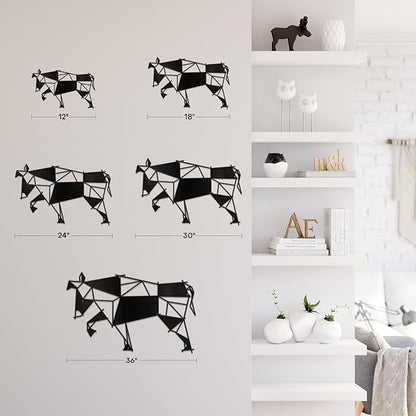 SIGNLEADER Metal Wall Art Decor Stubborn Donkey Modern Abstract Wall Sculpture Hangings Home Decoration for Living Room, Bedroom, Bathroom, Kitchen, Outdoor - 12" Black