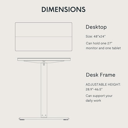 FLEXISPOT Standing Desk Electric Height Adjustable Desk with 48 x 24 Inches Splice Board, Ergonomic Memory Controller, Maple Top + White Frame