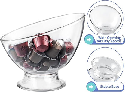 MOLIGOU Coffee Pod Holder Bowl, Coffee Capsule Container, Coffee Pod Storage Organizer for Kitchen Counter