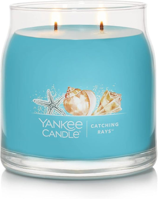 Yankee Candle Catching Rays Scented Signature 13oz Medium Jar 2-Wick Candle Over 35 Hours of Burn Time