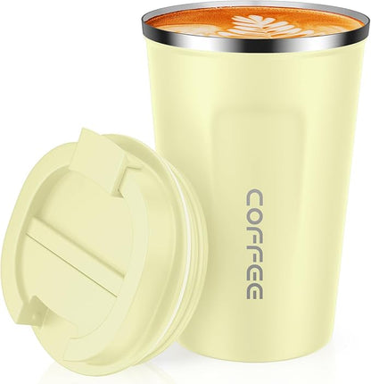 CS COSDDI 12 oz Stainless Steel Vacuum Insulated Tumbler - Coffee Travel Mug Spill Proof with Lid - Coffee Cups for Keep Hot/Ice Coffee,Tea and Beer