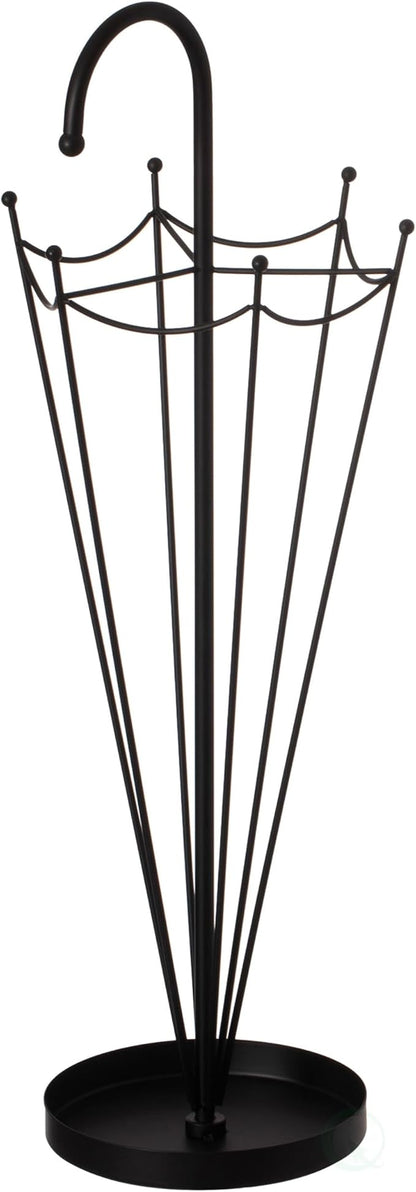 Vintiquewise Black Umbrella Holder for Entryway, Creative Umbrella Stand Indoor Outdoor, Floor Standing Umbrella Rack, Cane Stand