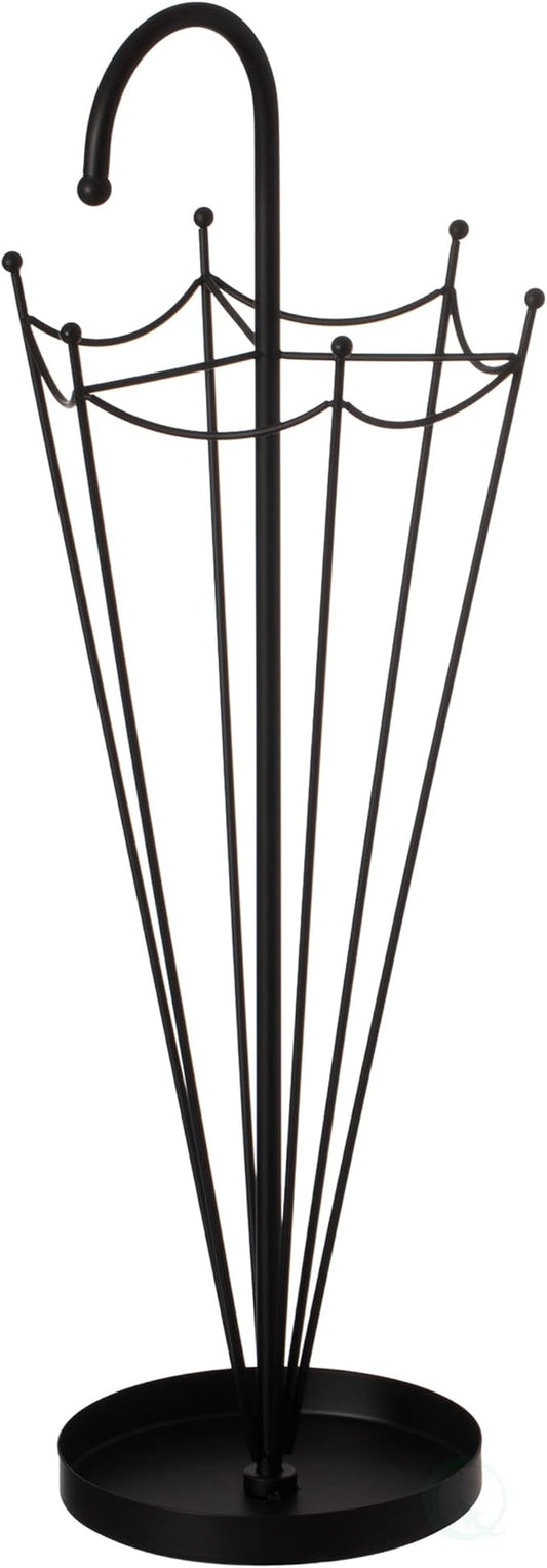 Vintiquewise Black Umbrella Holder for Entryway, Creative Umbrella Stand Indoor Outdoor, Floor Standing Umbrella Rack, Cane Stand