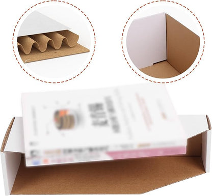 ZBEIVAN Cardboard Storage Bins Boxes 35 Packs 12x3x4.5 Inches, Easy Assembly Pantry Organizer Bins for Shelf, White