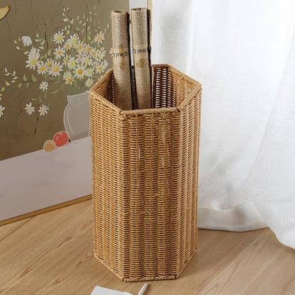 ABOOFAN Rattan Umbrella Stand Umbrella Holder Woven Umbrella Stand Basket Sturdy, Walking Sticks, Canes, Entryway, Mudroom, Office