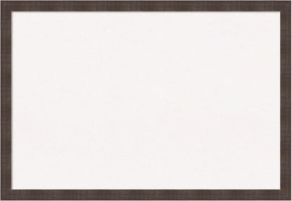 Amanti Art White Cork Board for Wall, 26x38 Vision Board with Brown Wood Frame, Large Corkboard Office Decor for Home Organization, Rustic Farmhouse Corkboard Pinboard to display items for home