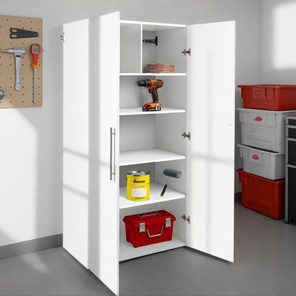 Prepac HangUps Large Storage Cabinet - Immaculate White 36" Cabinet with Storage Shelves and Doors; Ideal for Bin and General Storage Solutions