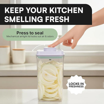 Bop Top | Airtight Meal Prep Containers with Lids | Food Storage Container Sets | Snack and Overnight Oats Fridge Organizer | Pantry and Kitchen Organization