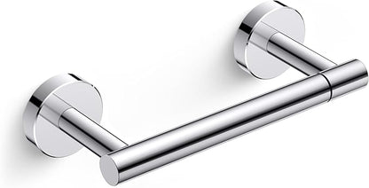 FORIOUS Toilet Paper Holder Wall Mount, Stainless Steel Rustproof Double Post Pivoting Tissue Roll Holder for Bathroom, Commercial Toilet Paper Dispenser, Chrome