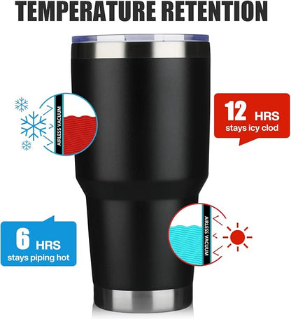 MEWAY 30oz Insulated Tumbler With Lids and Straws,Stainless Steel Double Vacuum Coffee Tumbler Cup, Brush, Durable Powder Coated Coffee Cup for Cold & Hot Drinks, Office, Travel(mixture,8 PACK)