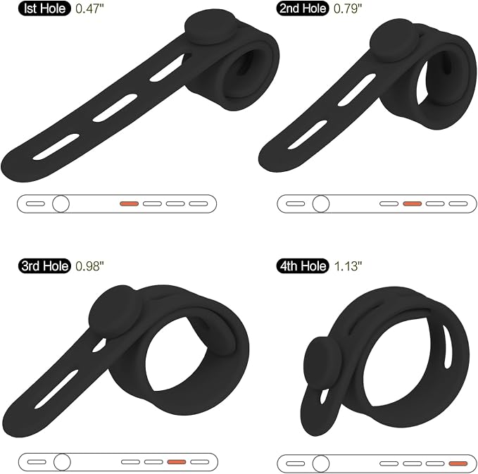 Donruby 24Pcs Silicone Cable Ties - Reusable & Washable with Locking Buckles, Adjustable Fastening Cable Management Straps, Multi-Purpose High Elasticity Cord Organizer (Black & White)
