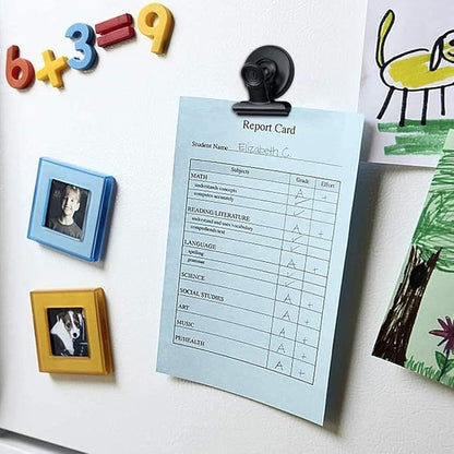 Grtard 40 Pack Magnetic Clips Heavy Duty, Black Magnet Clips for Fridge, Refrigerator Magnets, Strong Magnetic Clip, Scratch Free Magnets with Clip for Whiteboard, Refrigerator, Cruise, Locker