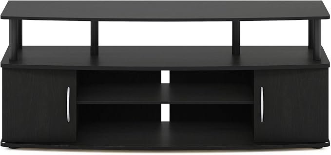 Furinno JAYA Large Entertainment Stand for TV Up to 55 Inch, Blackwood