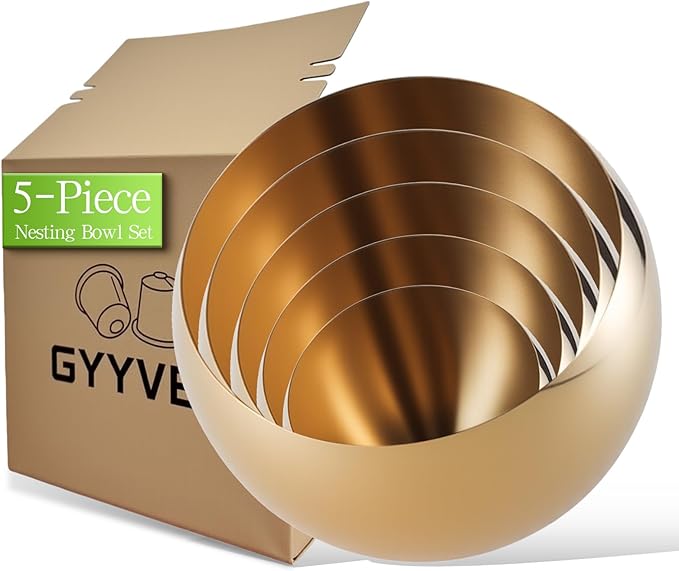Large Capacity Coffee Pod Holder – Stainless Steel Pod Organizer and Holder | Stylish Coffee Bar Accessories & Countertop Storage (Gold, 5 Pack)