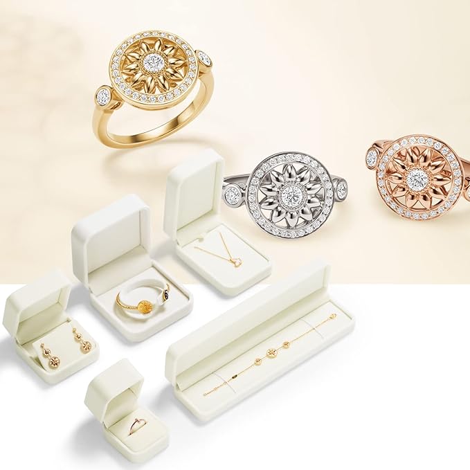 Oirlv Ring Box Wedding Day For Women Velvet Jewelry Box For Engagement Ring Boxes For Proposal