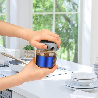 Leezmark 6pcs Jar Openers, Rubber Jar Opener Gripper Pads Kitchen Coasters Multi-function Jar Opener for Seniors with Arthritis Weak Hands(Gray, Blue)